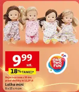Auchan Lalka mini 8 x 15 4 cm One Two Fun oferta