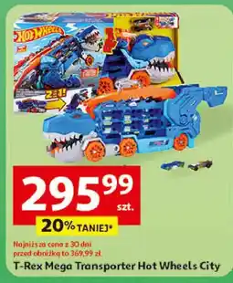 Auchan Zestaw transporter city t-rex mega Hot Wheels oferta