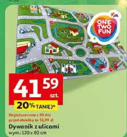 Auchan Dywanik z ulicami 120 x 80 cm One Two Fun oferta