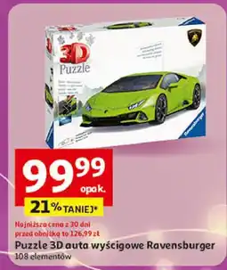 Auchan Puzzle 3d auta wyścigowe Ravensburger oferta