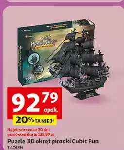 Auchan Puzzle 3d okręt piracki Cubicfun oferta