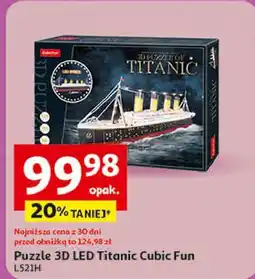 Auchan Puzzle 3d led titanic Cubicfun oferta