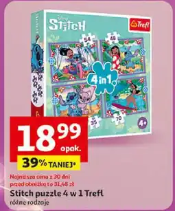 Auchan Puzzle 4w1 stitch Trefl oferta