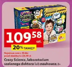 Auchan Gra laboratorium szalonego naukowca Lisciani Crazy Science oferta