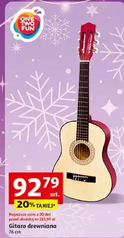 Auchan Gitara drewniana One Two Fun oferta