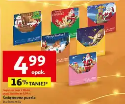 Auchan Puzzle świąteczne 16 el oferta