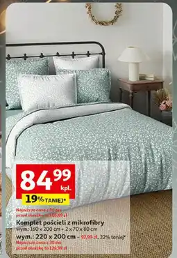 Auchan Komplet pościeli mikrofibra 220 x 200 + 2 70 80 cm oferta