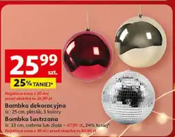 Auchan Bombka lustrzana 33 cm złota oferta