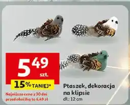 Auchan Ptaszek na klipsie 12 cm oferta