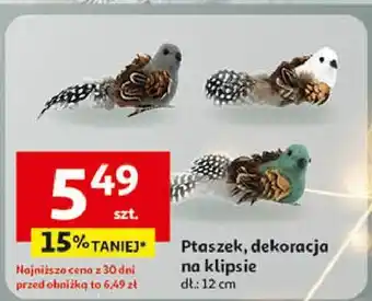 Auchan Ptaszek na klipsie 12 cm oferta