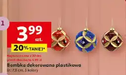 Auchan Bombka z dekoracją 7.8 cm oferta