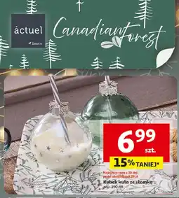 Auchan Kubek kula ze słomką 390 ml Actuel oferta