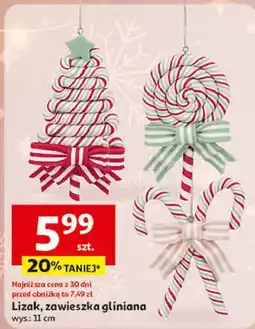 Auchan Zawieszka gliniana lizak 11 cm oferta