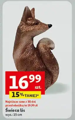 Auchan Świeca lis 15 cm oferta