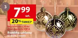Auchan Bombka szklana 8 cm oferta