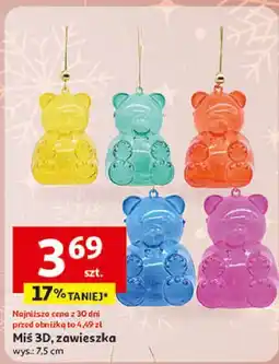Auchan Zawieszka miś 3d 7.5 cm Actuel oferta