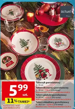 Auchan Talerz obiadowy porcelanowy 26.5 cm Actuel oferta