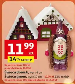 Auchan Świeca gnom 10 cm oferta