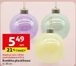 Auchan Bombka plastikowa 10 cm oferta
