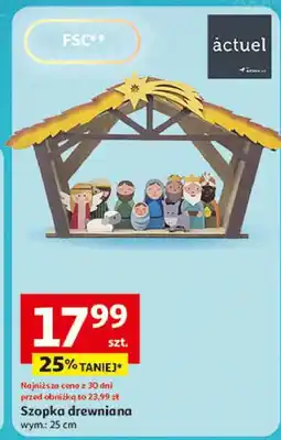 Auchan Szopka drewniana 25 cm Actuel oferta