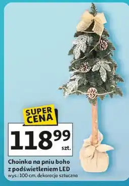 Auchan Choinka na pniu boho z podświetleniem led oferta