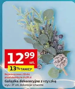 Auchan Gałązka z szyszką 37 cm oferta