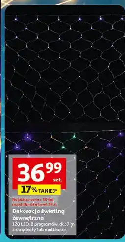 Auchan Dekoracja świetlna 120 led 7 m oferta