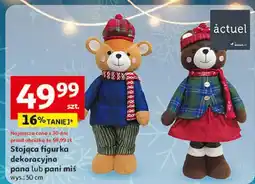 Auchan Figurka stojąca pani miś 50 cm Actuel oferta