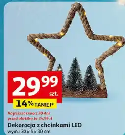 Auchan Dekoracja z choinkami led oferta