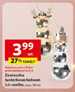 Auchan Zawieszka lusterkowa renifer 10 cm oferta