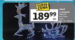 Auchan Jeleń z saniami 280 led oferta