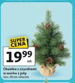 Auchan Choinka w jucie z szyszkami 30 cm oferta
