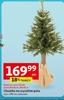 Auchan Choinka sztuczna na pniu 150 cm oferta