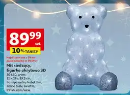Auchan Figurka akrylowa miś siedzący 50 led oferta
