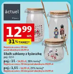 Auchan Słoik szklany z łyżeczką 1.5 l Actuel oferta