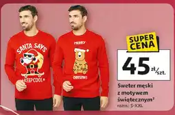 Auchan Sweter męski z motywem świątecznym s-xxl oferta