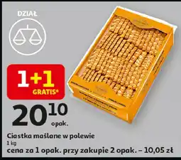 Auchan Ciasteczka maślane w polewie czekoladowej oferta