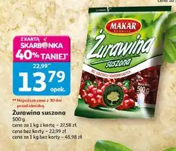 Auchan Żurawina suszona Makar oferta