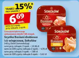 Auchan Szynka basiuni drobiowa Sokołów oferta