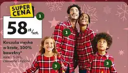 Auchan Koszula męska w kratę s-3xl oferta