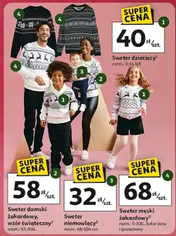 Auchan Sweter męski żakardowy s-xxl oferta