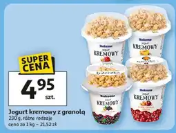Auchan Jogurt z czarną porzeczką i granolą Bakoma Kremowy oferta