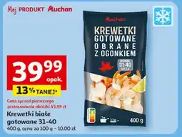 Auchan Krewetki gotowane obrane z ogonkiem Auchan oferta