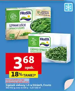 Auchan Szpinak siekany bez przypraw Frosta oferta