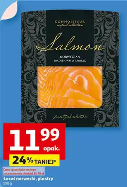 Auchan Łosoś wędzony plastry Connoisseur oferta