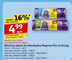 Auchan Worki na śmieci flex & strong 120 l Jan Niezbędny Magnum oferta