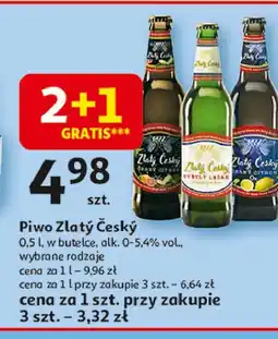 Auchan Piwo Zlaty Cesky Cerny Citron oferta