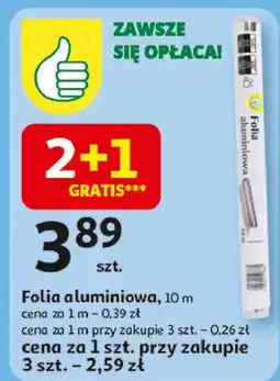 Auchan Folia aluminiowa 10 m Podniesiony Kciuk oferta