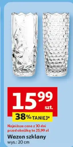 Auchan Wazon szklany 20 cm oferta