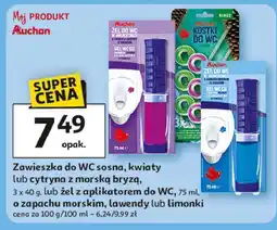 Auchan Kostki do wc cytryna z morską bryzą Auchan Różnorodne (Logo Czerwone) oferta